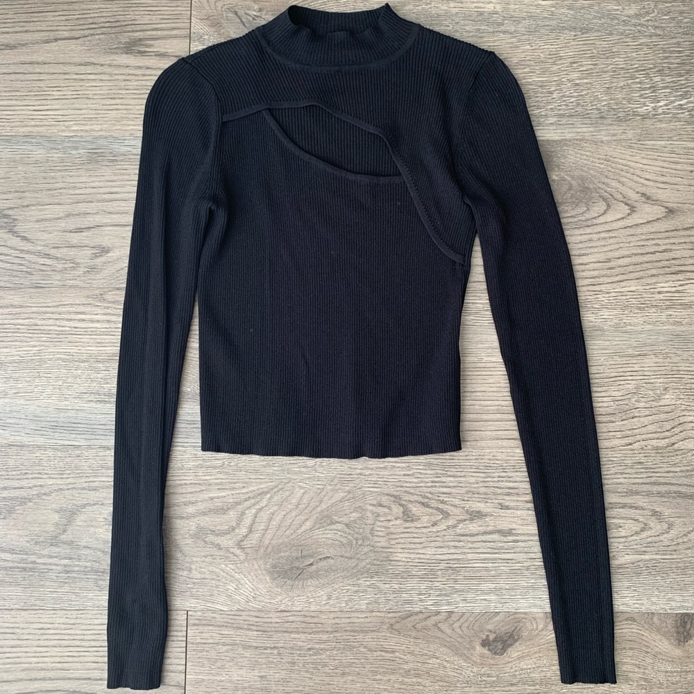 Zara cut out mock turtleneck